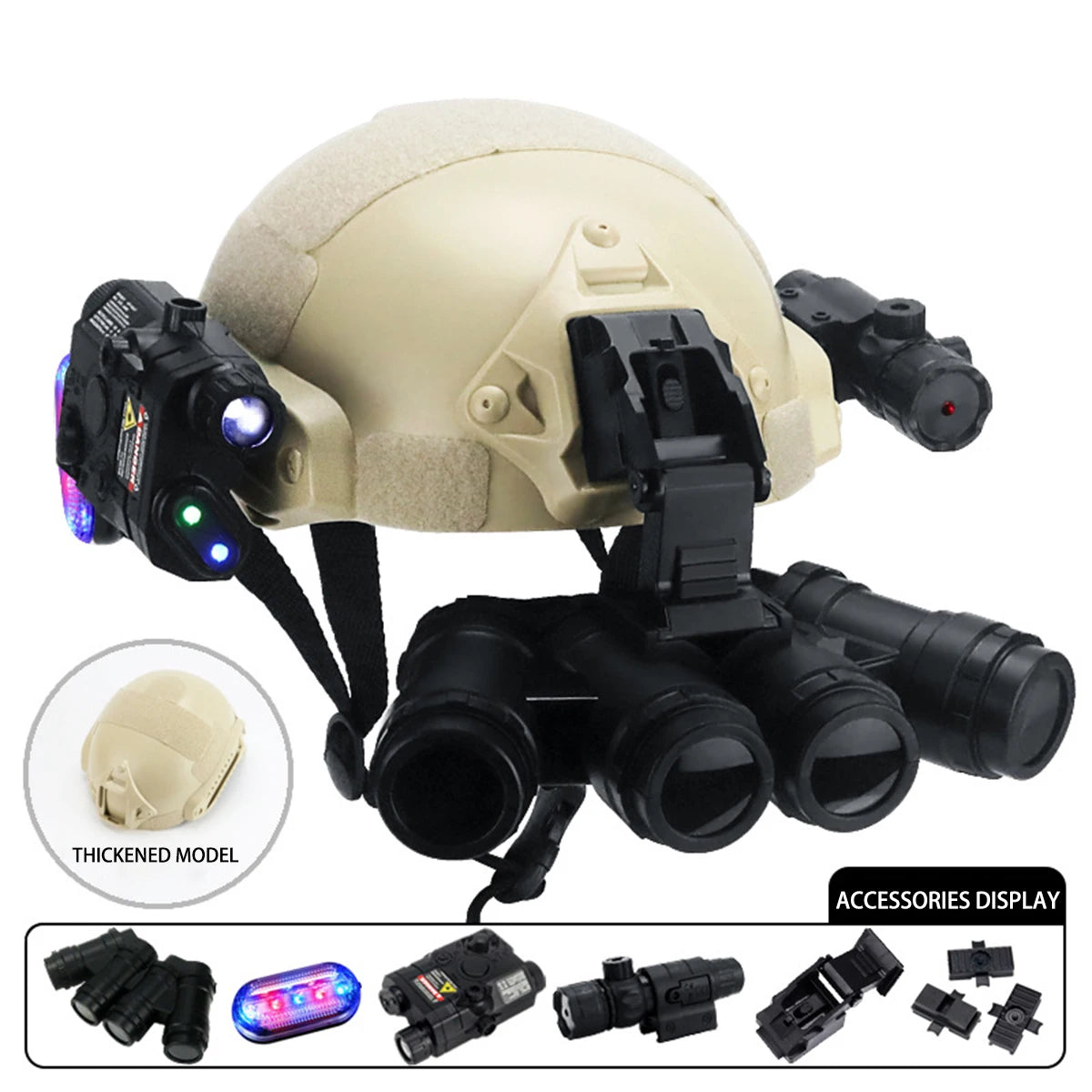 Kit Casque Tactique Enfant Airsoft – Vision Nocturne, Lampe & Visée Laser Multifontions - BLACKBEARD OUTDOOR INDUSTRIES