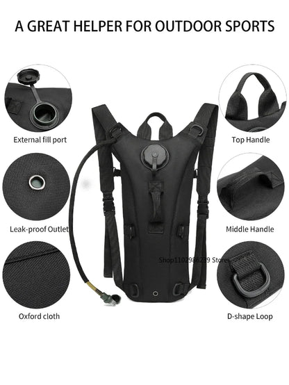 Sac à Dos d’Hydratation Outdoor avec Réservoir 3L – Imperméable pour Running, Randonnée, Vélo, Chasse et Camping - BLACKBEARD OUTDOOR INDUSTRIES