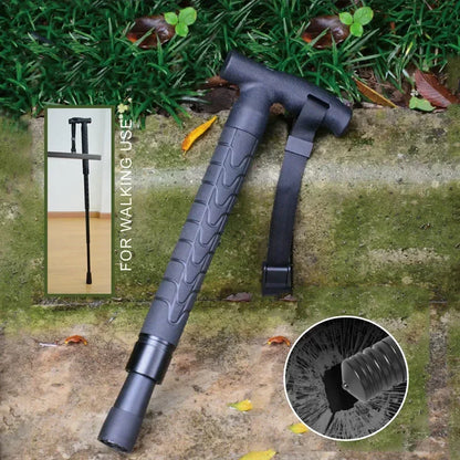 Canne-Matraque Télescopique EDC 96 cm – Alliage Aluminium, Pliable | Défense, Randonnée, Brise-Vitre