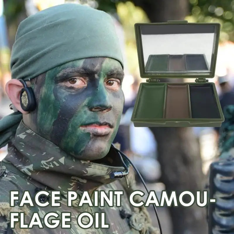 Peinture de Camouflage Visage 3 Couleurs – Huile Tactique Chasse, Airsoft & Militaire - BLACKBEARD OUTDOOR INDUSTRIES