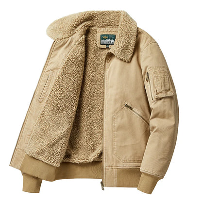 Bomber homme à col effet fourrure