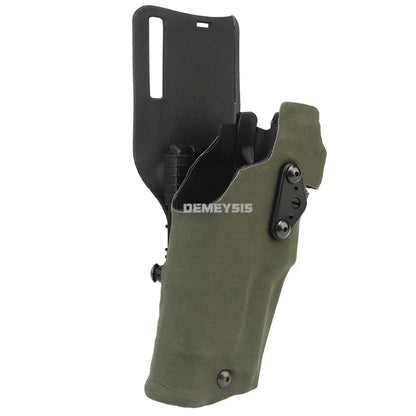 Holster Tactique Glock 17 Gen4 / G19 + X300/X300U – Verrouillage Rapide, Intérieur Floqué, Sangle Cuisse | Droitier | 5 Coloris - BLACKBEARD OUTDOOR INDUSTRIES