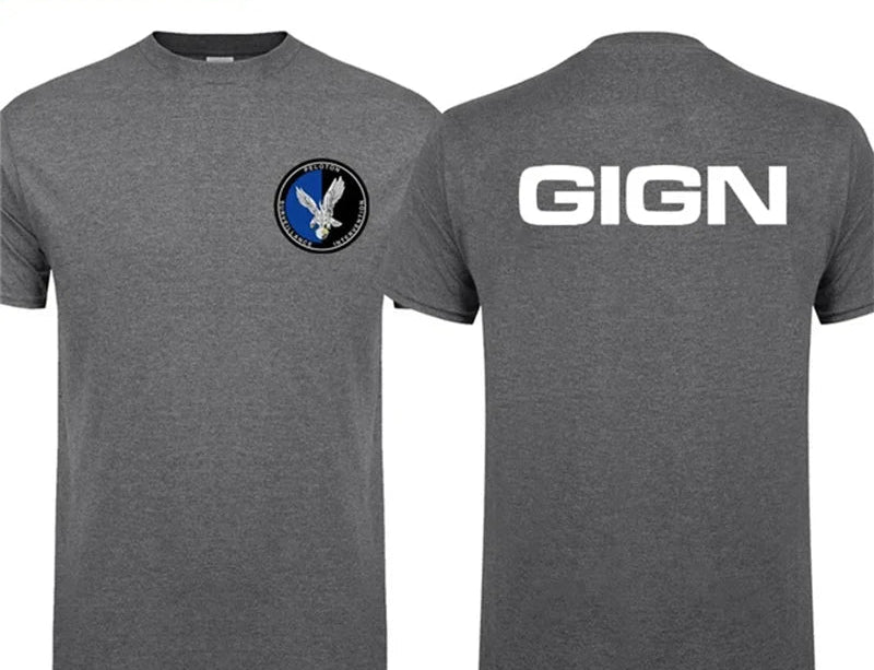T-Shirt Gendarmerie Française PSIG Homme – Coton, Manches Courtes, Col Rond - BLACKBEARD OUTDOOR INDUSTRIES