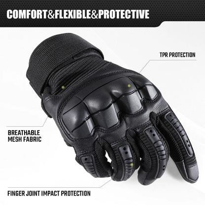 Gants Tactiques Plein Doigt JIUSUYI – Coque Caoutchouc Tactile Airsoft moto Combat