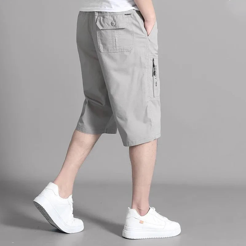 Short Cargo Homme - Poches Zippées, Taille Élastique, Coton Respirant, Style Décontracté Été Ma boutique