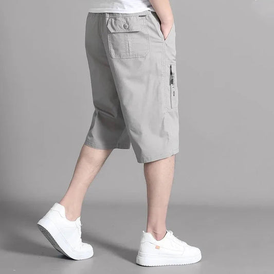 Short Cargo Homme - Poches Zippées, Taille Élastique, Coton Respirant, Style Décontracté Été Ma boutique