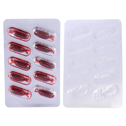 Capsules Faux Sang x10 – Halloween, Cosplay & Simulation Médicale | Comestibles