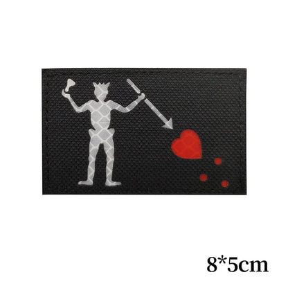 Patch Drapeau Pirate Barbe Noire IR Réfléchissant – Tactique Militaire Hook & Loop, 11 Modèles - BLACKBEARD OUTDOOR INDUSTRIES