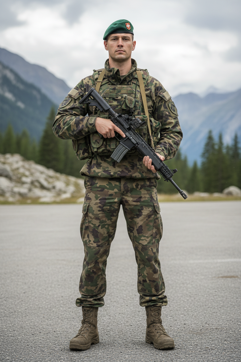 Ensemble Uniforme Militaire Suisse Camouflage TAZ 16 BUD – Veste + Pantalon Homme - BLACKBEARD OUTDOOR INDUSTRIES