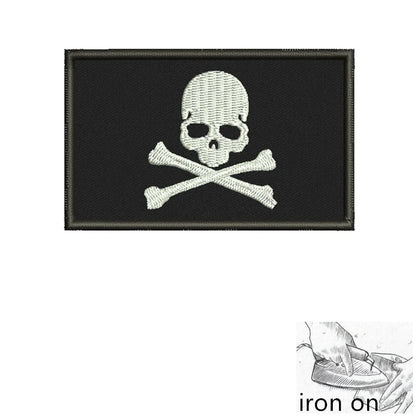 Patch Brodé Logo Skull 3D – Patch Tactique à Fixation par Crochet et Boucle – pour Vêtements, Sacs à Dos, Casquettes et Jeans - BLACKBEARD OUTDOOR INDUSTRIES