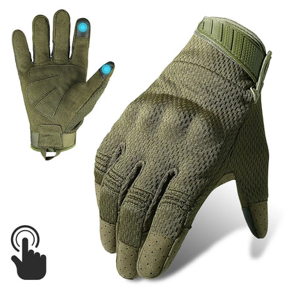 Gants Tactiques Écran Tactile – Polyester, Camouflage | Airsoft, Moto, Vélo, Paintball, Outdoor