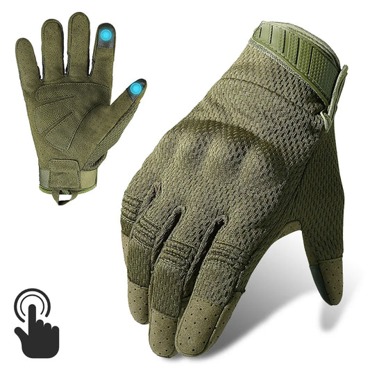 Gants Tactiques Écran Tactile – Polyester, Camouflage | Airsoft, Moto, Vélo, Paintball, Outdoor
