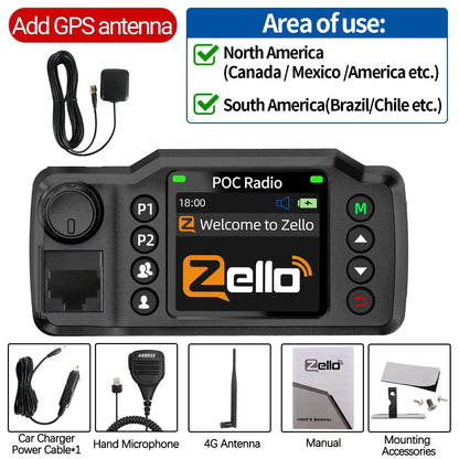 Radio POC 4G Véhicule Longue Portée – Talkie-Walkie Réseau GPS Double SIM Android WiFi Zello - BLACKBEARD OUTDOOR INDUSTRIES