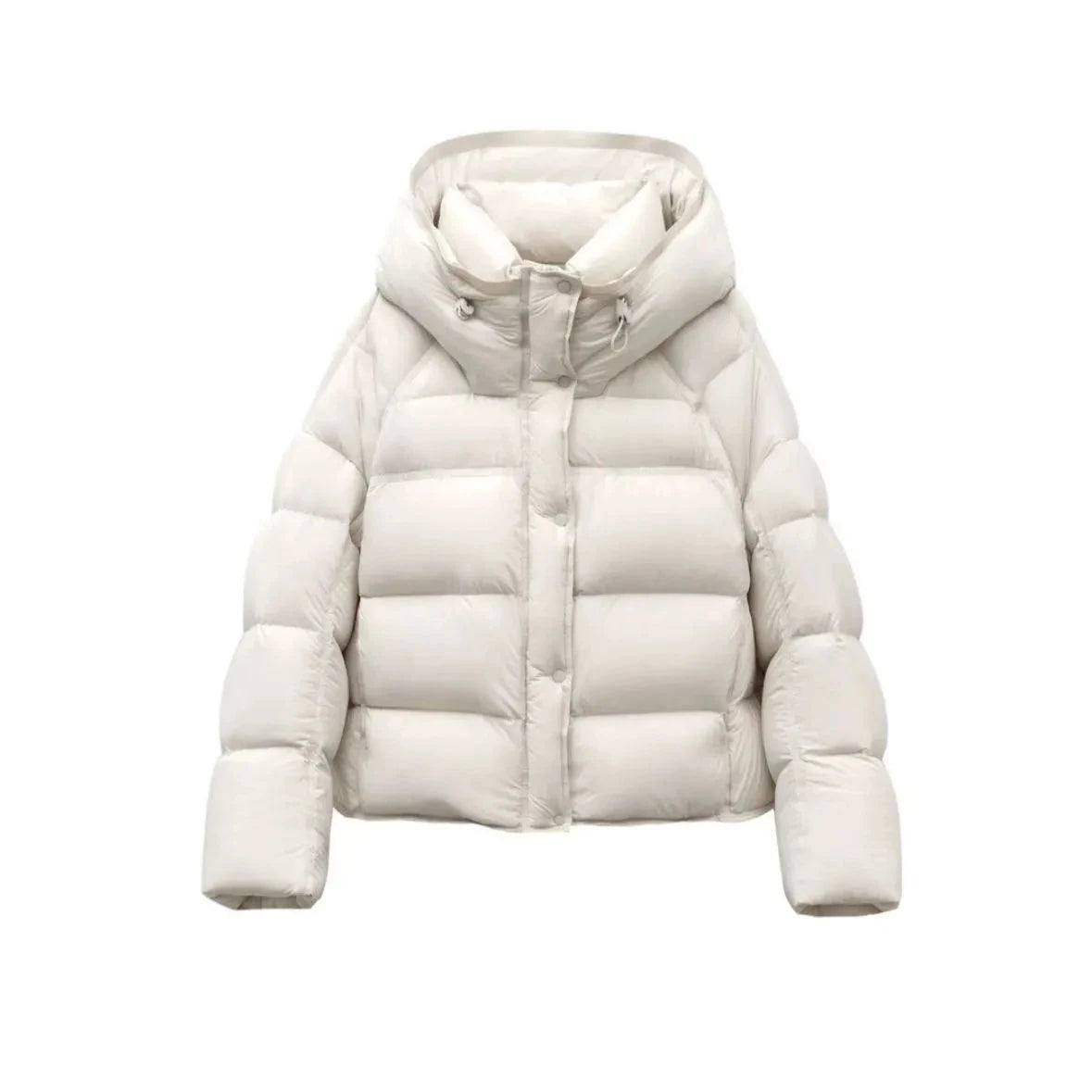 Doudoune femme courte à capuche en coton