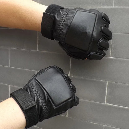 Mitaines tactiques en cuir – gants d'intervention noir (Homme/Femme) - BLACKBEARD OUTDOOR INDUSTRIES