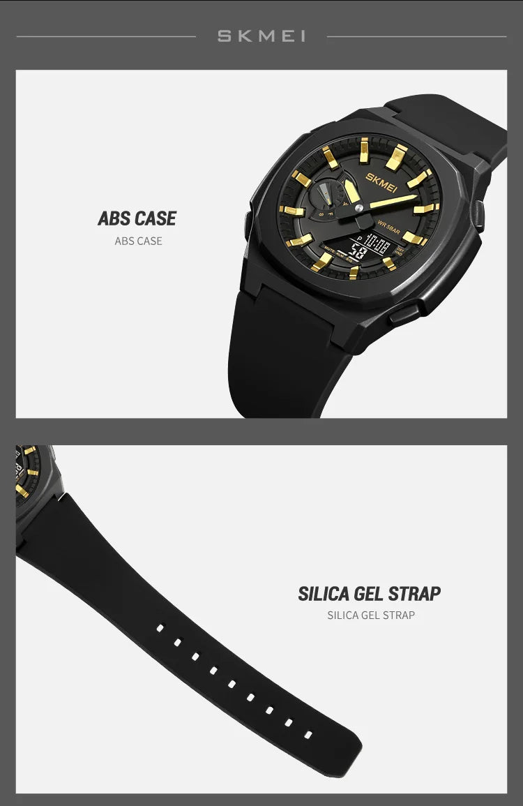 Montre de Sport SKMEI 2091 pour Homme – Montre Numérique Militaire Résistante à l'Eau avec Fonction Compte à Rebours et Date - BLACKBEARD OUTDOOR INDUSTRIES