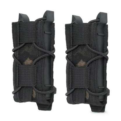 2 Pack Universal 9mm Single Pistol Mag Pouch – Porte-chargeur tactique MOLLE polyvalent - BLACKBEARD OUTDOOR INDUSTRIES
