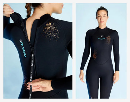 Combinaison de Plongée Femme 3 mm – Monopièce Épaissie à Manches Longues - BLACKBEARD OUTDOOR INDUSTRIES