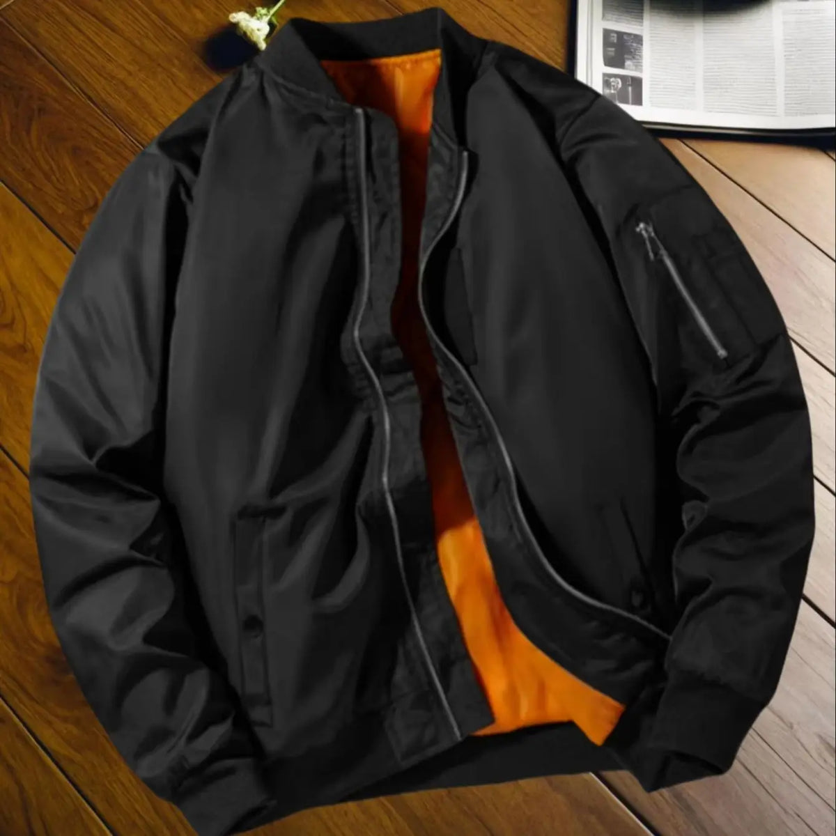 Bomber homme léger zippé en polyester