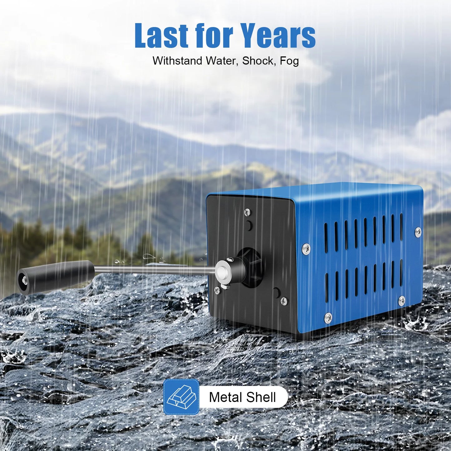 Générateur a manivelle portable 20W avec sortie USB 5V pour camping et urgences - BLACKBEARD OUTDOOR INDUSTRIES