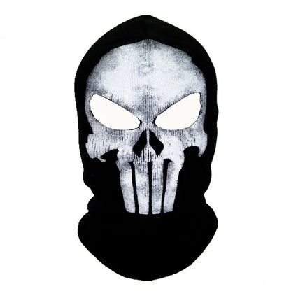 Cagoule Balaclava 100% Coton Ghost Skull – Masque Intégral Visage & Cou – Ski, Vélo, Airsoft – 26 Coloris