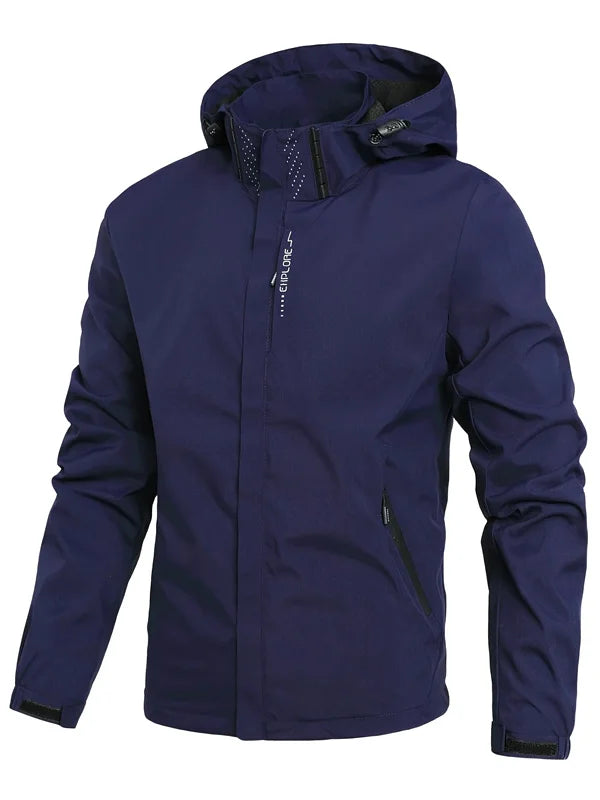 Veste Imperméable Homme Légère à Capuche — Spécial Randonnée & Voyage Veste Coupe-Vent et Pluie Homme — Extérieur Étanche et Respirant - BLACKBEARD OUTDOOR INDUSTRIES