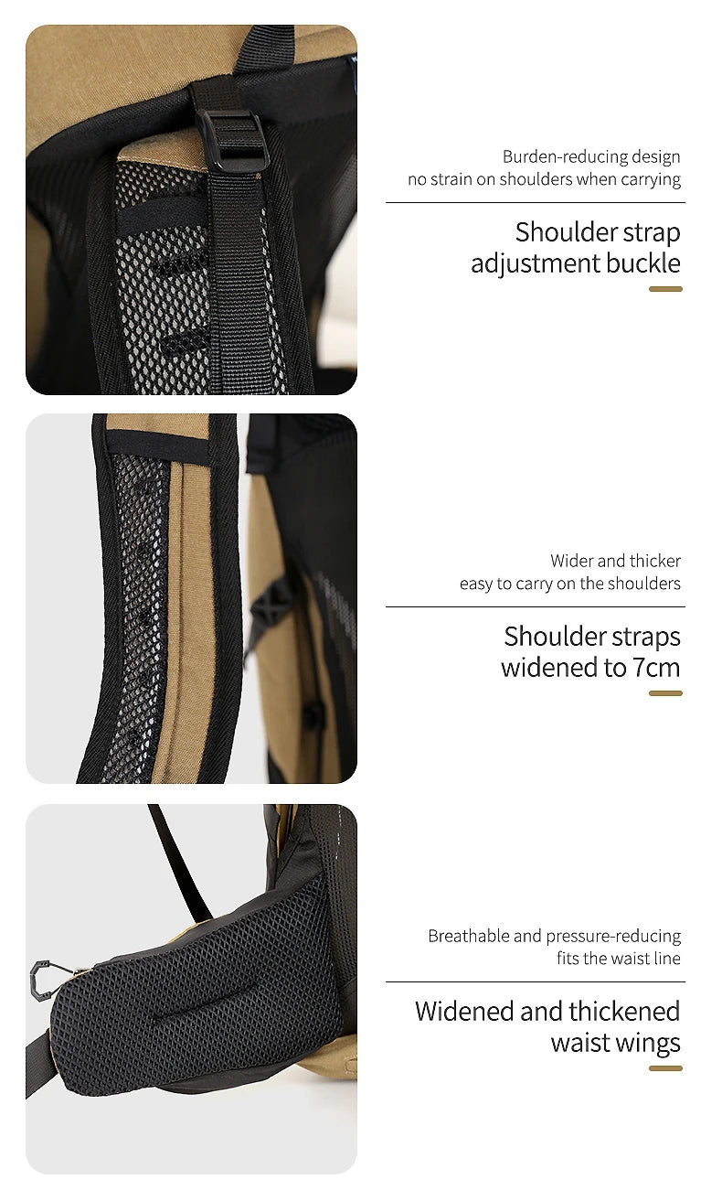 Sac à Dos de Randonnée 35L – Imperméable avec Housse de Pluie Intégrée | Mixte Homme/Femme - BLACKBEARD OUTDOOR INDUSTRIES