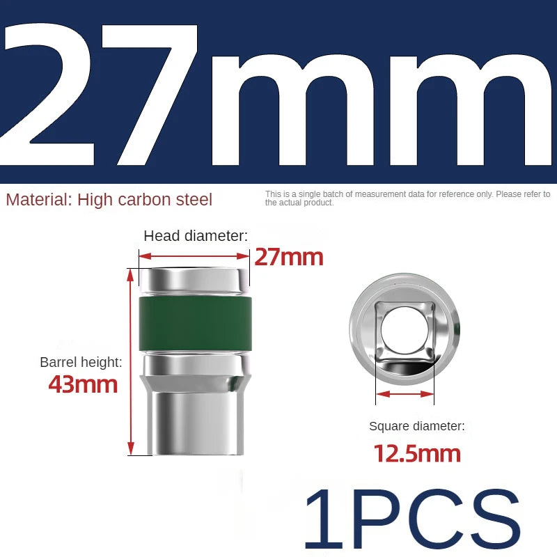 Jeu de Douilles 8-32 mm | Hexagonales 1/2" – Renforcées & Épaissies | Pour Clé à Chocs ou Pneumatique - BLACKBEARD OUTDOOR INDUSTRIES