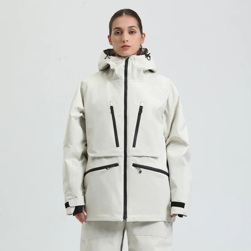 Veste de ski femme imperméable et respirante à capuche, tenue jusqu'à -30°C