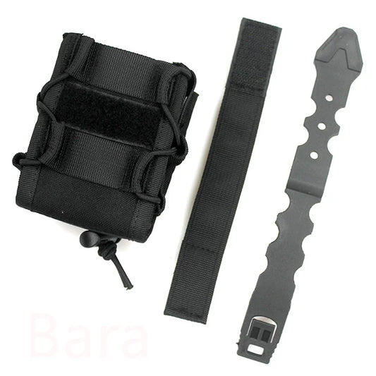 Pochette Tactique pour Menottes Ouvertes avec Clip et Sangle – Étui de Ceinture pour Menottes Asp, Menottes à Charnière, Menottes à Chaîne et Menottes Rigides Pliantes - BLACKBEARD OUTDOOR INDUSTRIES