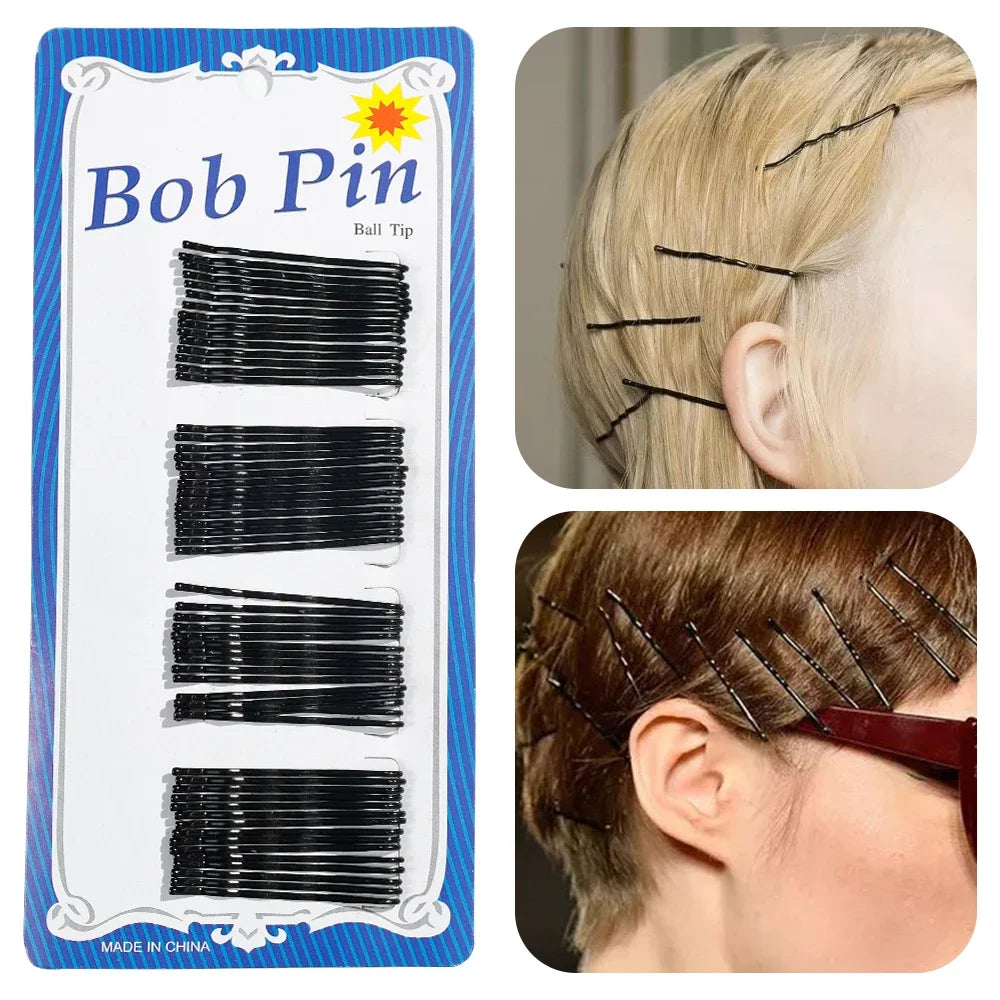60/240 Pcs Pinces à Cheveux Noires U-Shape – Bobby Pins Invisibles, Métal Ondulé pour Coiffure - BLACKBEARD OUTDOOR INDUSTRIES
