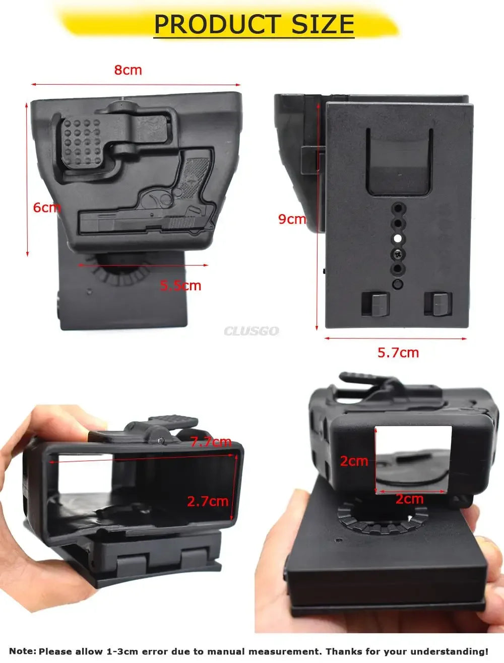 Étui Tactique pour Menottes avec Support Rotatif à 360° – Housse de Ceinture pour Menottes, Accessoire de Chasse et d'Équipement Tactique BLACKBEARD OUTDOOR INDUSTRIES