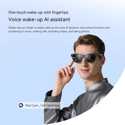 Blackview BV100 Lunettes Connectées AI – Caméra 8MP, Bluetooth 5.4, Traduction 23 Langues | IP54