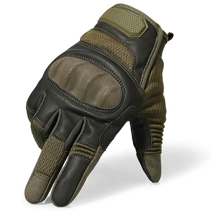 Gants Tactiques Plein Doigt MVPTOO – Cuir PU Tactile Anti-Dérapant Airsoft Combat