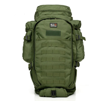 Sac à Dos Tactique WOLF ENEMY 911 MOLLE 60-70L – Double Compartiment Fusil, Nylon Imperméable | Chasse, Randonnée, Militaire | 9 Coloris
