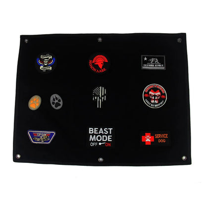 Panneau d’Exposition Velcro pour Patchs – Tableau de Collection Murale avec Trous de Suspension - BLACKBEARD OUTDOOR INDUSTRIES