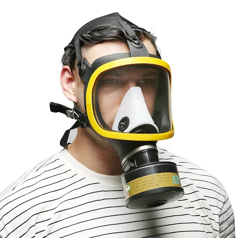 Masque Respiratoire Intégral Silicone – Filtres 3# 4# 7# – Peinture Pesticides Gaz