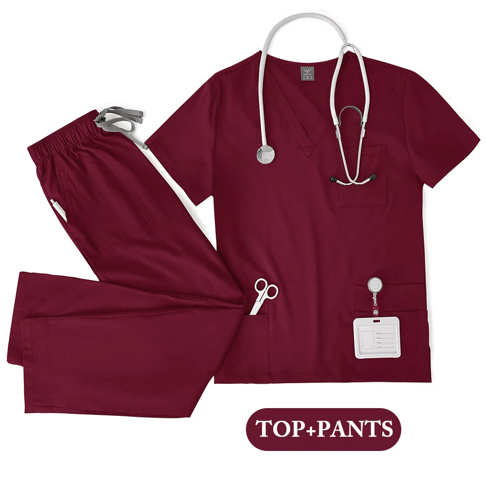 Ensemble Scrubs Médical Unisexe — Haut Manches Courtes & Pantalon Infirmier - BLACKBEARD OUTDOOR INDUSTRIES