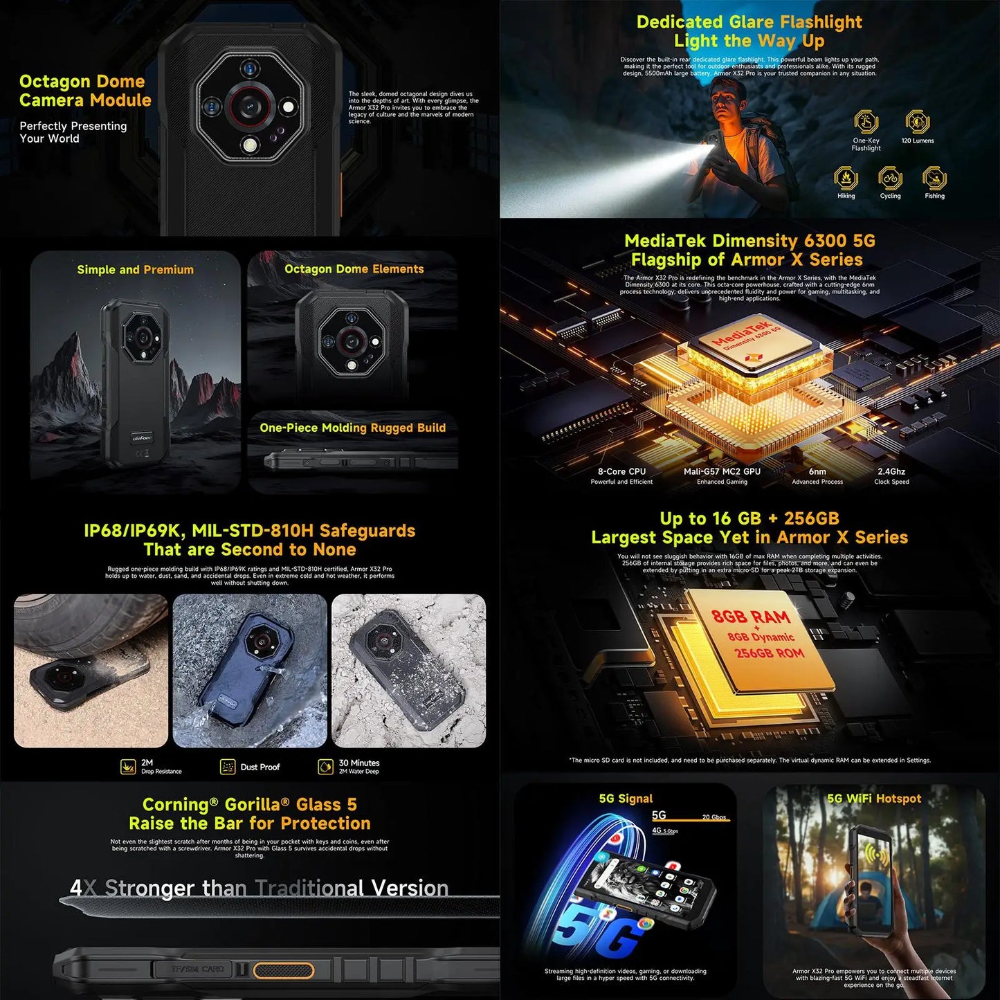 Smartphone Incassable Vision Nocturne 5G Armor X32 Pro