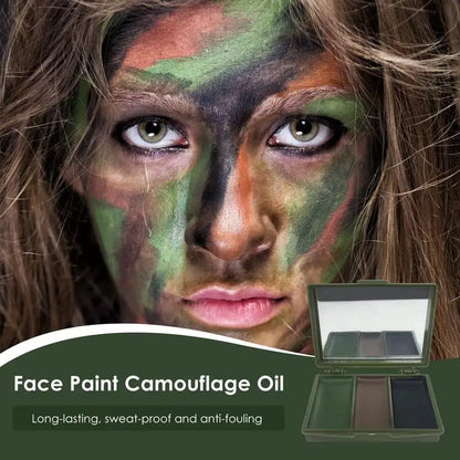 Peinture de Camouflage Visage 3 Couleurs – Huile Tactique Chasse, Airsoft & Militaire