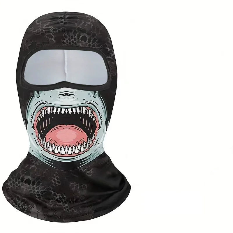 Cagoule masque intégral imprimé, protection visage adulte
