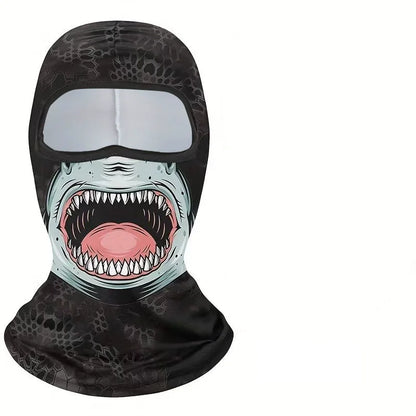 Cagoule masque intégral imprimé, protection visage adulte