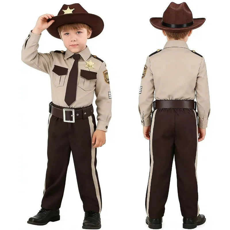 Costume Policier Garçon Cosplay – Uniforme Police Classique Halloween & Scène - BLACKBEARD OUTDOOR INDUSTRIES