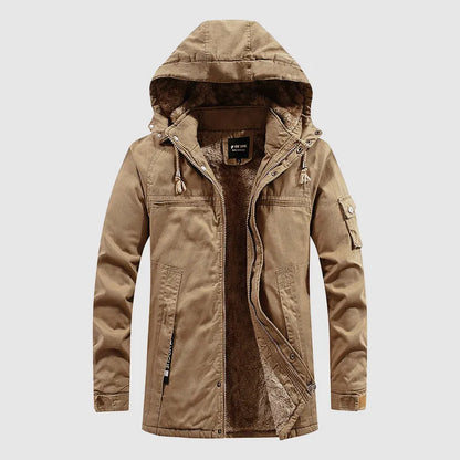 Long Parka Homme Hiver — Capuche Amovible, Garnissage Coton Soyeux, Multi-Poches | S à 4XL (Taille Asiatique) - BLACKBEARD OUTDOOR INDUSTRIES