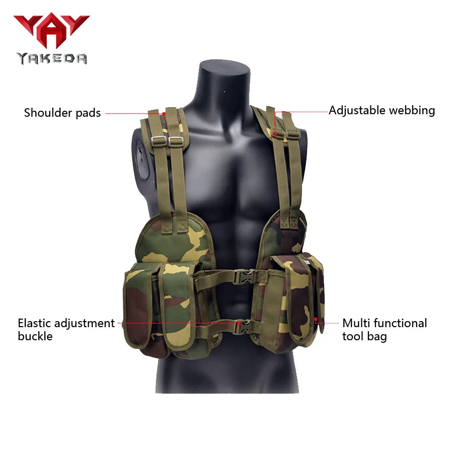 Gilet tactique léger YAKEDA camouflage pour entraînement multifonction en extérieur - BLACKBEARD OUTDOOR INDUSTRIES