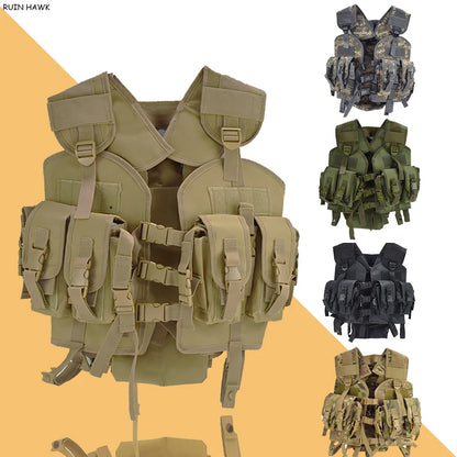 Gilet Tactique RUIN HAWK pour Hommes - Protection Airsoft et Paintball avec Sac d'Eau Camouflage - BLACKBEARD OUTDOOR INDUSTRIES