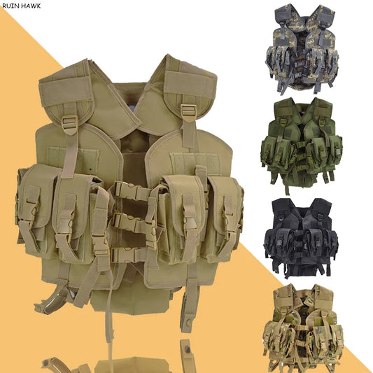 Gilet Tactique RUIN HAWK pour Hommes - Protection Airsoft et Paintball avec Sac d'Eau Camouflage - BLACKBEARD OUTDOOR INDUSTRIES