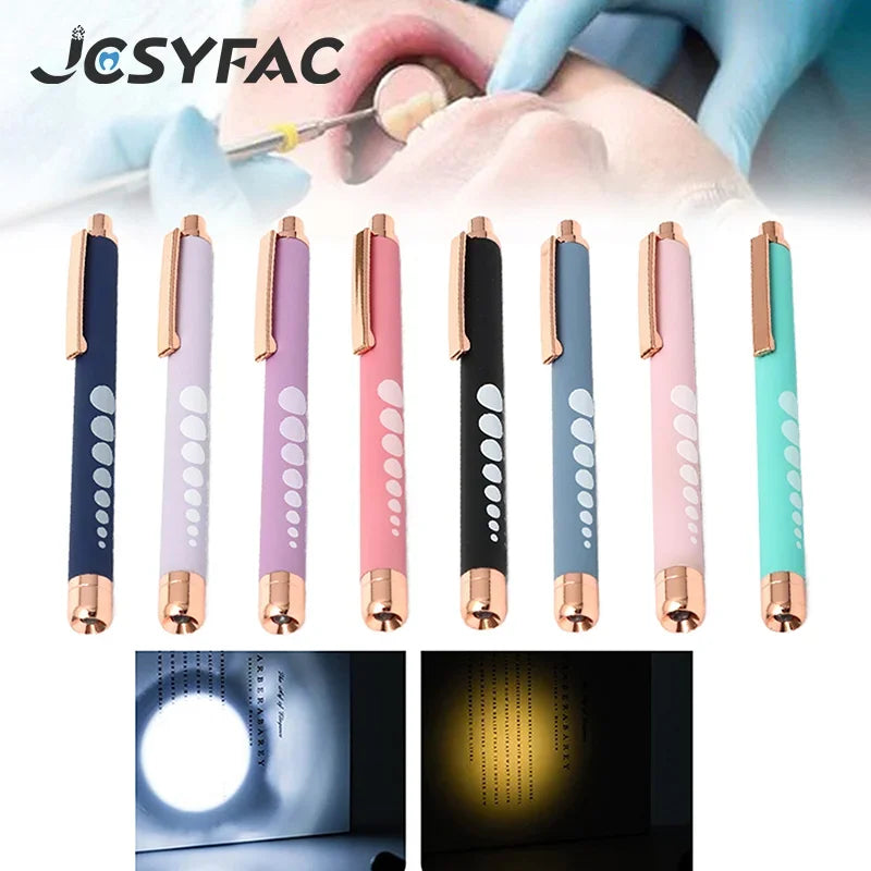 Stylo-Lampe Médical LED – Lampe de Poche Mini Infirmier & Médecin Lumière Blanche/Jaune