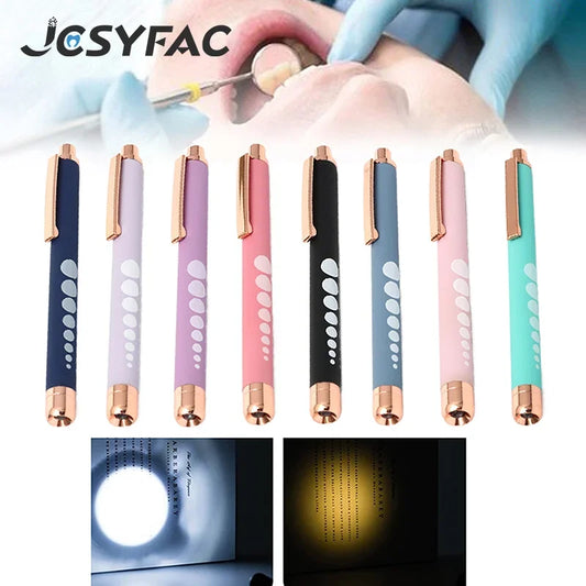 Stylo-Lampe Médical LED – Lampe de Poche Mini Infirmier & Médecin Lumière Blanche/Jaune