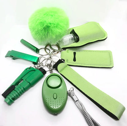 Porte-Clés de Défense Personnelle pour Femme – Alarme Intégrée, Boucle O, Multicolore